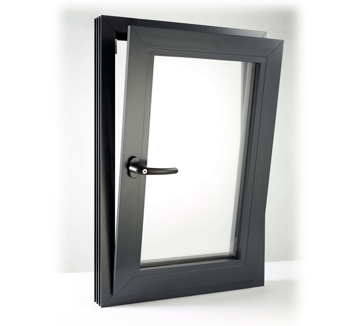 flush tilt and turn window in Anthracite Grey